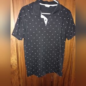Calvin Klein Black Polo with White Accents